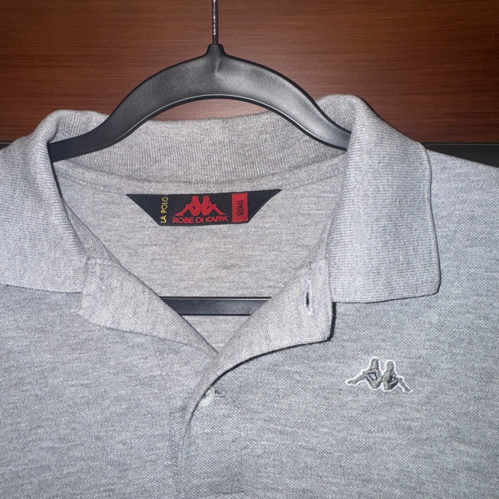 Kappa Gray Polo Shirt Soft Cotton Blend